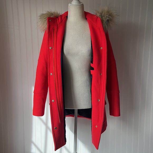 JCREW | Poppy Red Chateau Parka Size 2 - Picture 5 of 15